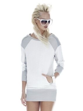 Blanc Noir Croc Textured Sweatshirt